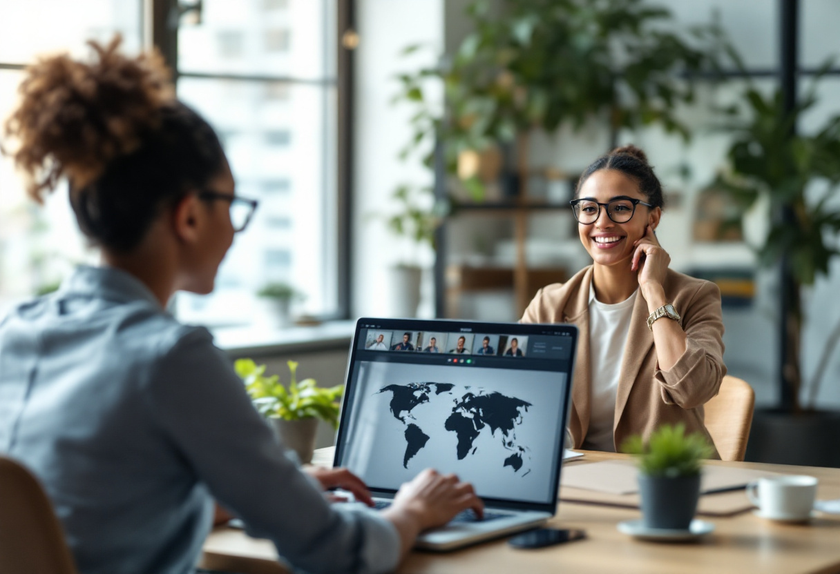 Recruiter interviewing an international candidate