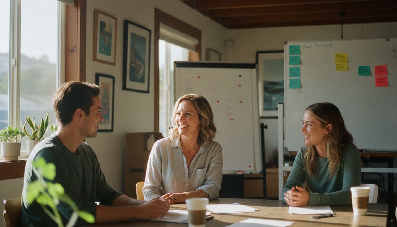 Small business team collaborating in a Southern California office